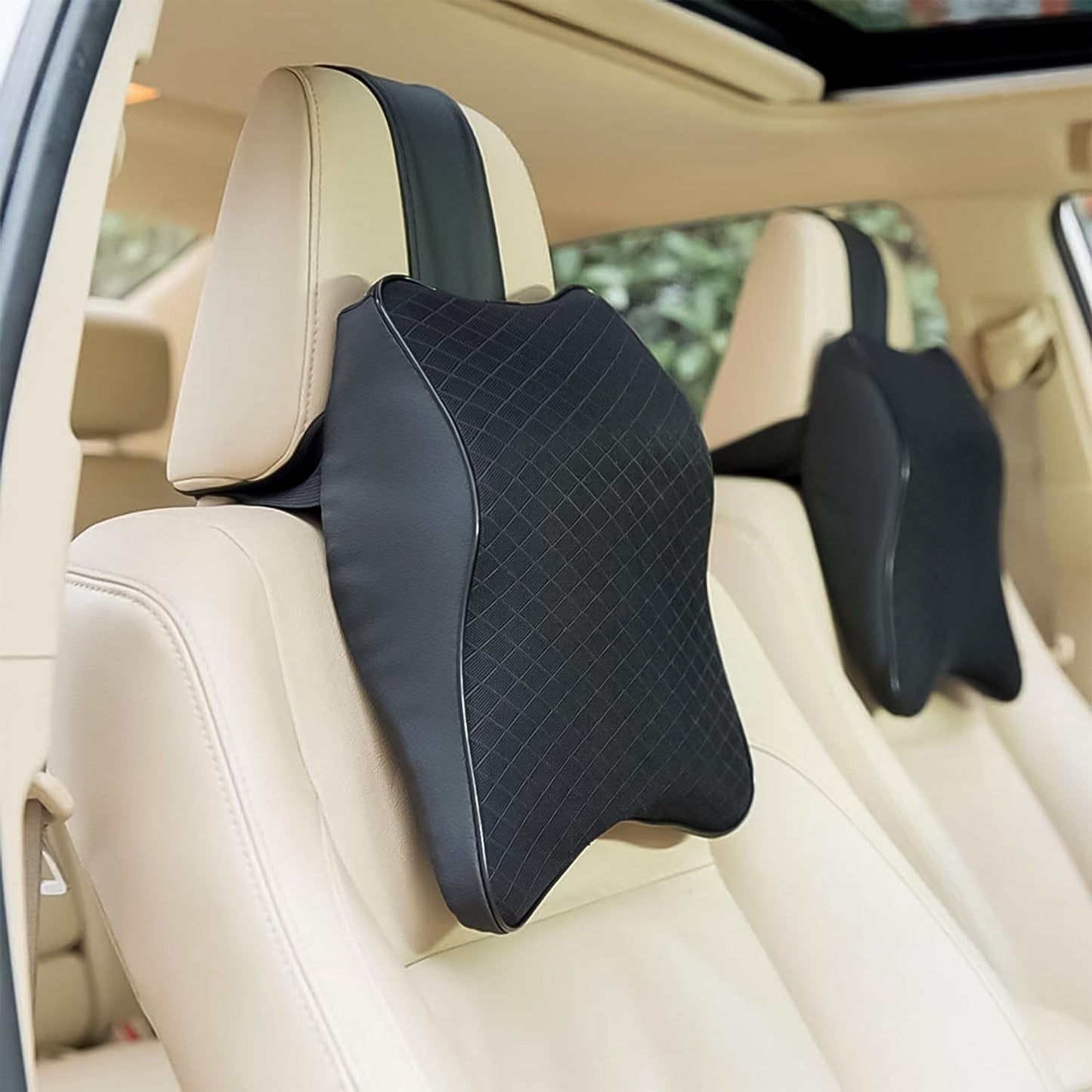 Car Neck Pillow Car Neck Headrest Pillow Memory Foam Car Accessories Cushion Car Seat Head Support Neck Protector Car Seat Neck Pillow, for Driving (1 Pc)