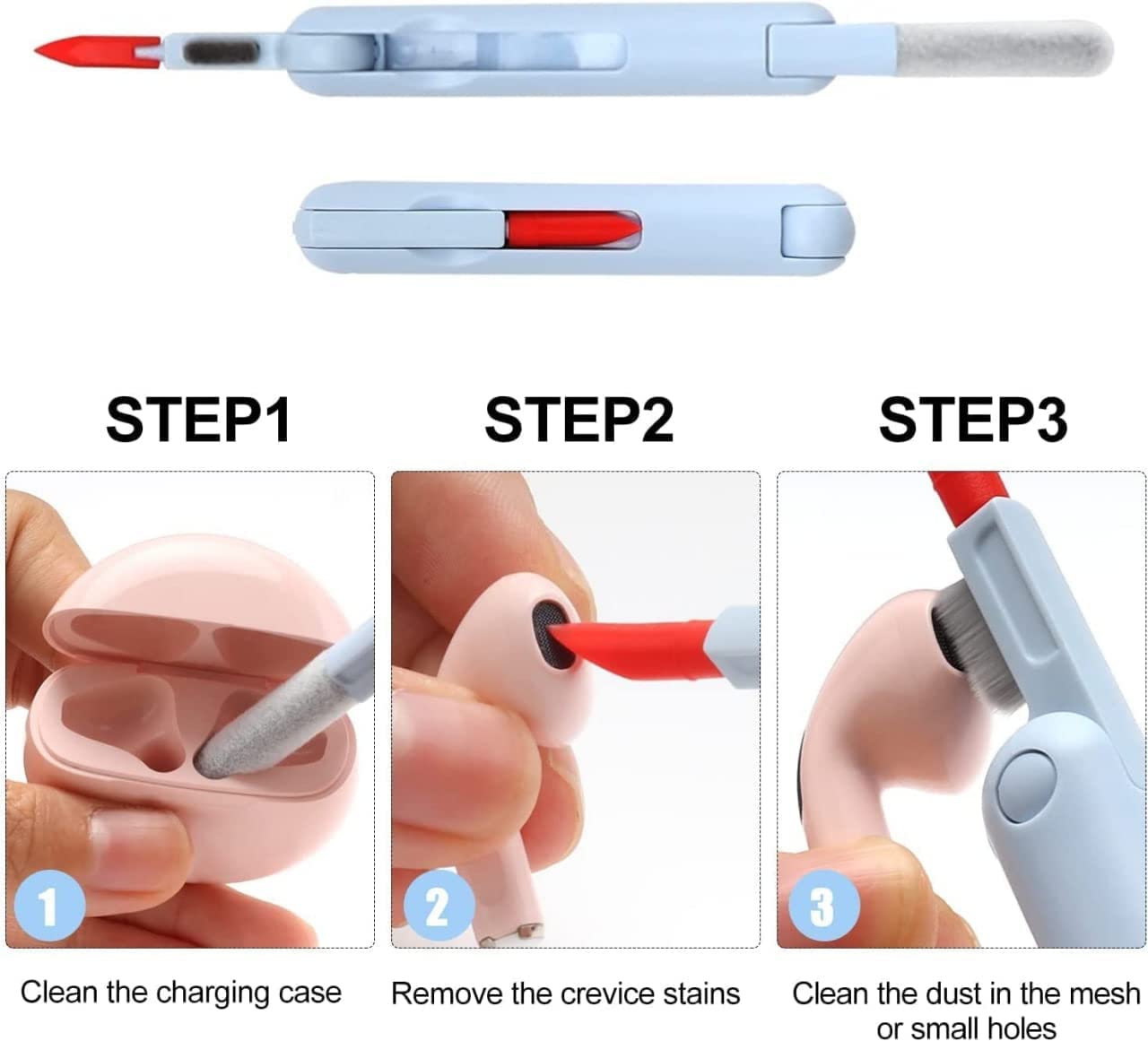 THOE™ 7 in 1 Electronic Cleaner kit 2.0 for Monitor Keyboard, Air pods, Screen Dust with liquid spray