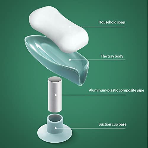 Self Draining Soap Holder for Bathroom Leaf Shape Soap Tray