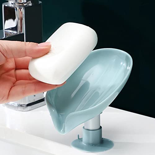 Self Draining Soap Holder for Bathroom Leaf Shape Soap Tray
