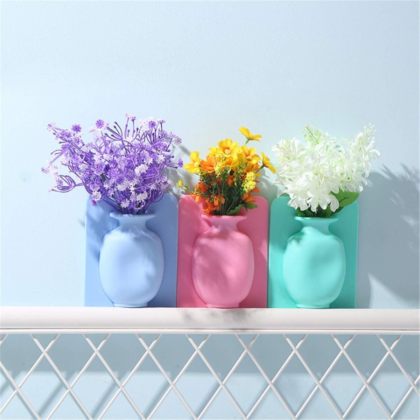 Silicone Vase-Wall Mounted Removable Sticky Vase