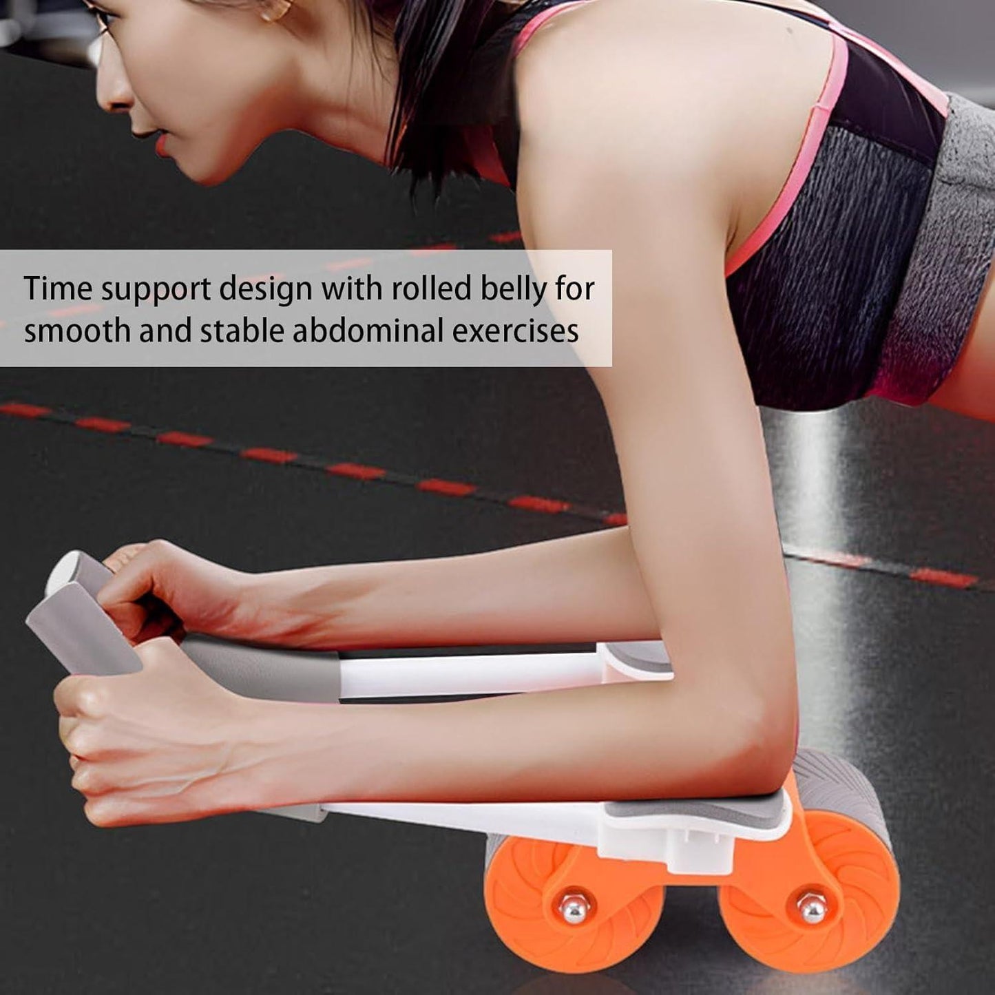 Abdominal Exercise Roller - Automatic Rebound Workout Wheels with Timer