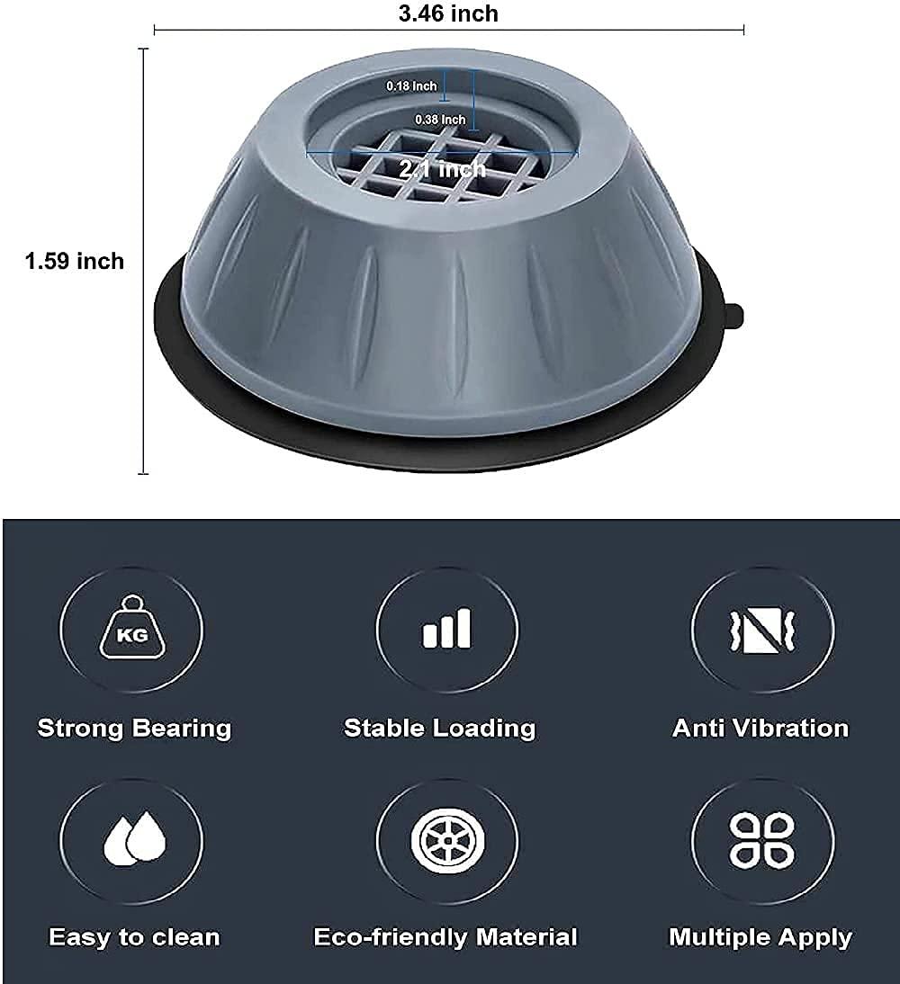 Anti Vibrations Pad For Washing Machine - 4 Pcs
