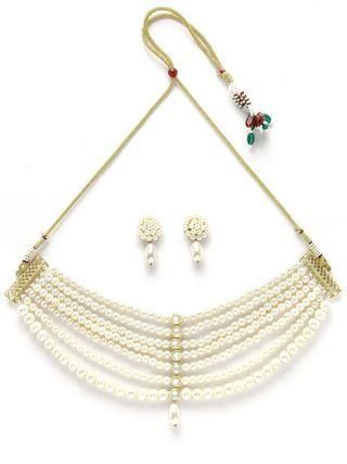 Pearl Choker Necklace Set for Women