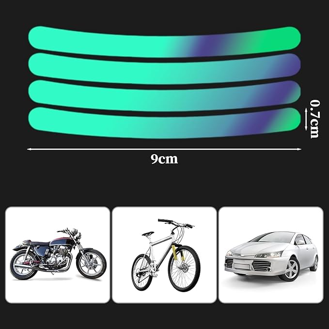 Car Reflective Night Warning Stickers (20 Pcs Set Multicolored)