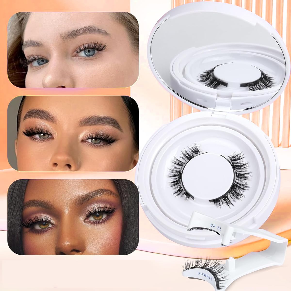 Reusable Magnetic Cat Eye Lashes with a Natural Look and Handy Applicator