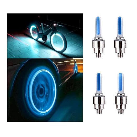 THOX™ Led Flash Light Lamp Wheel Valve Sealing Caps (Pack Of 2)