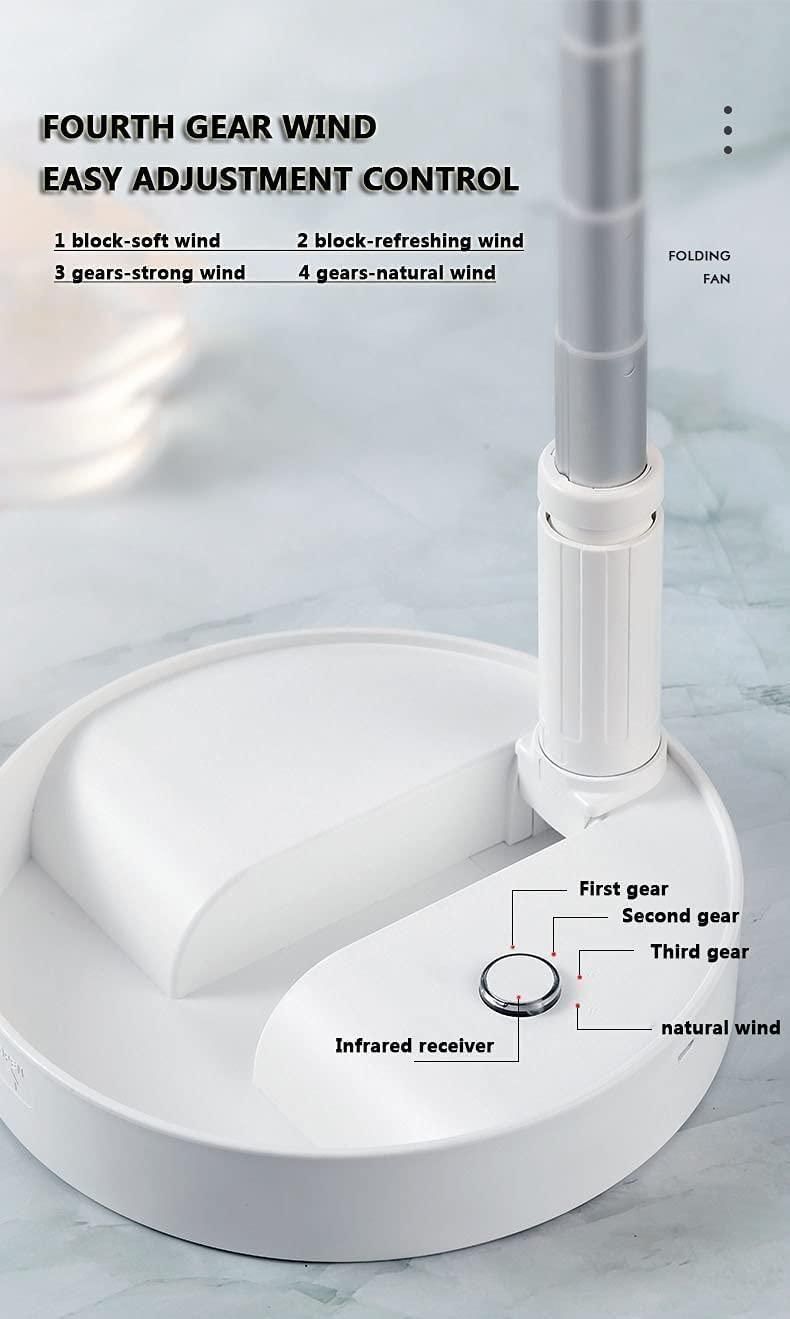 Adjustable Height Telescopic Rechargeable Pedestal Fan