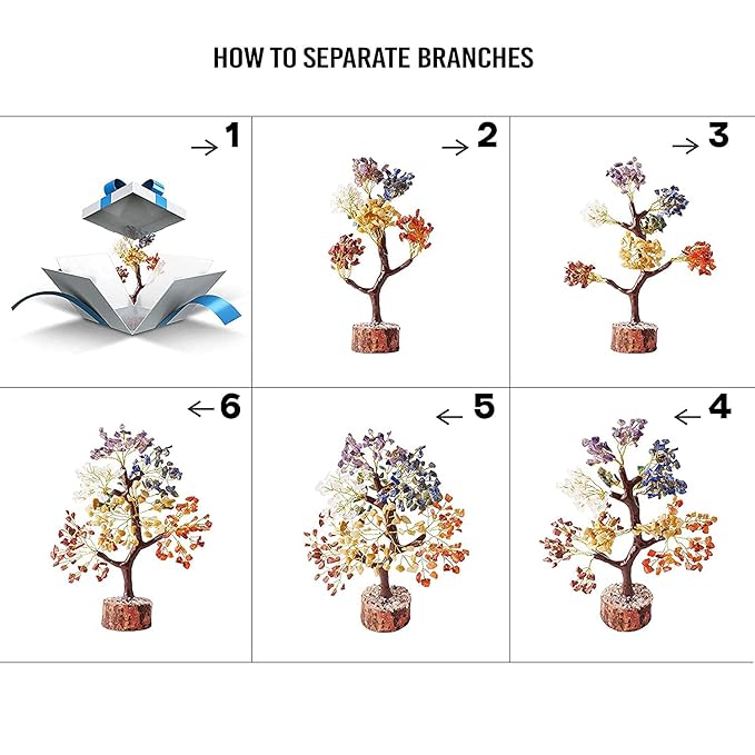 7 Chakra Natural Gemstone Crystal Tree - Secret Santa Gift