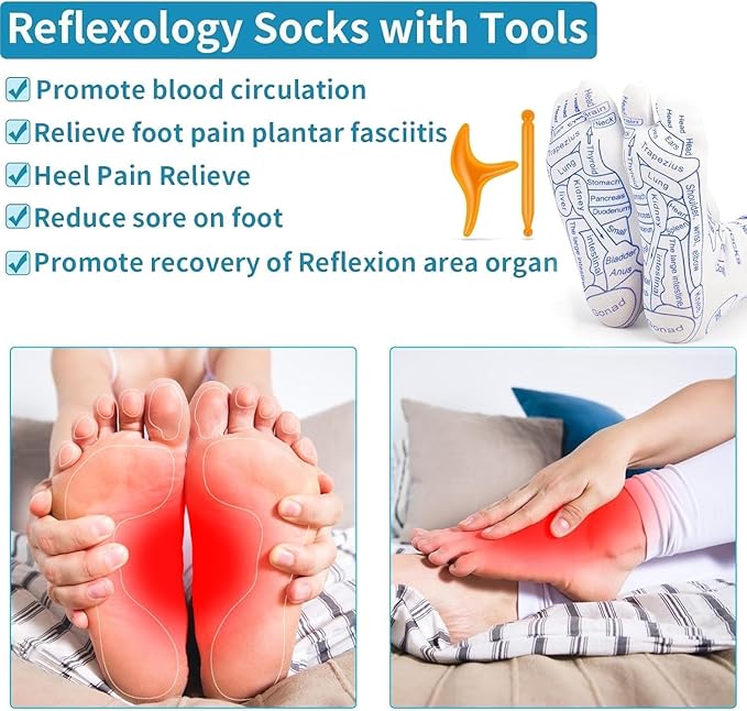 Full Reflexology Acupressure Therapy Socks Set (1 Set)