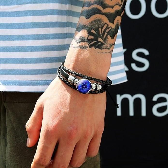 Stylish Zodiac Adjustable Leather Bracelet