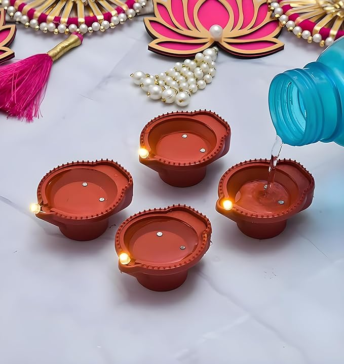 LED Light Water Sensor Diyas with, Ambient Lights for Diwali, Festivals