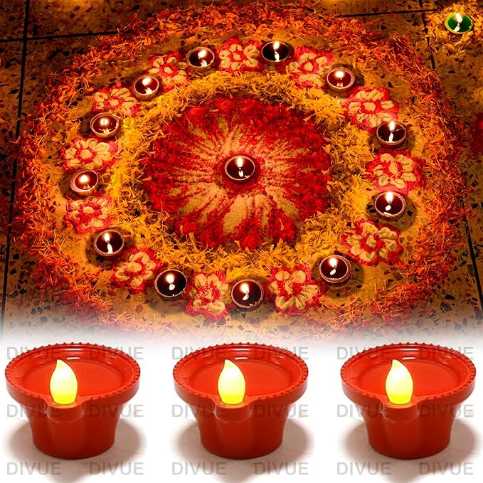 LED Light Water Sensor Diyas with, Ambient Lights for Diwali, Festivals