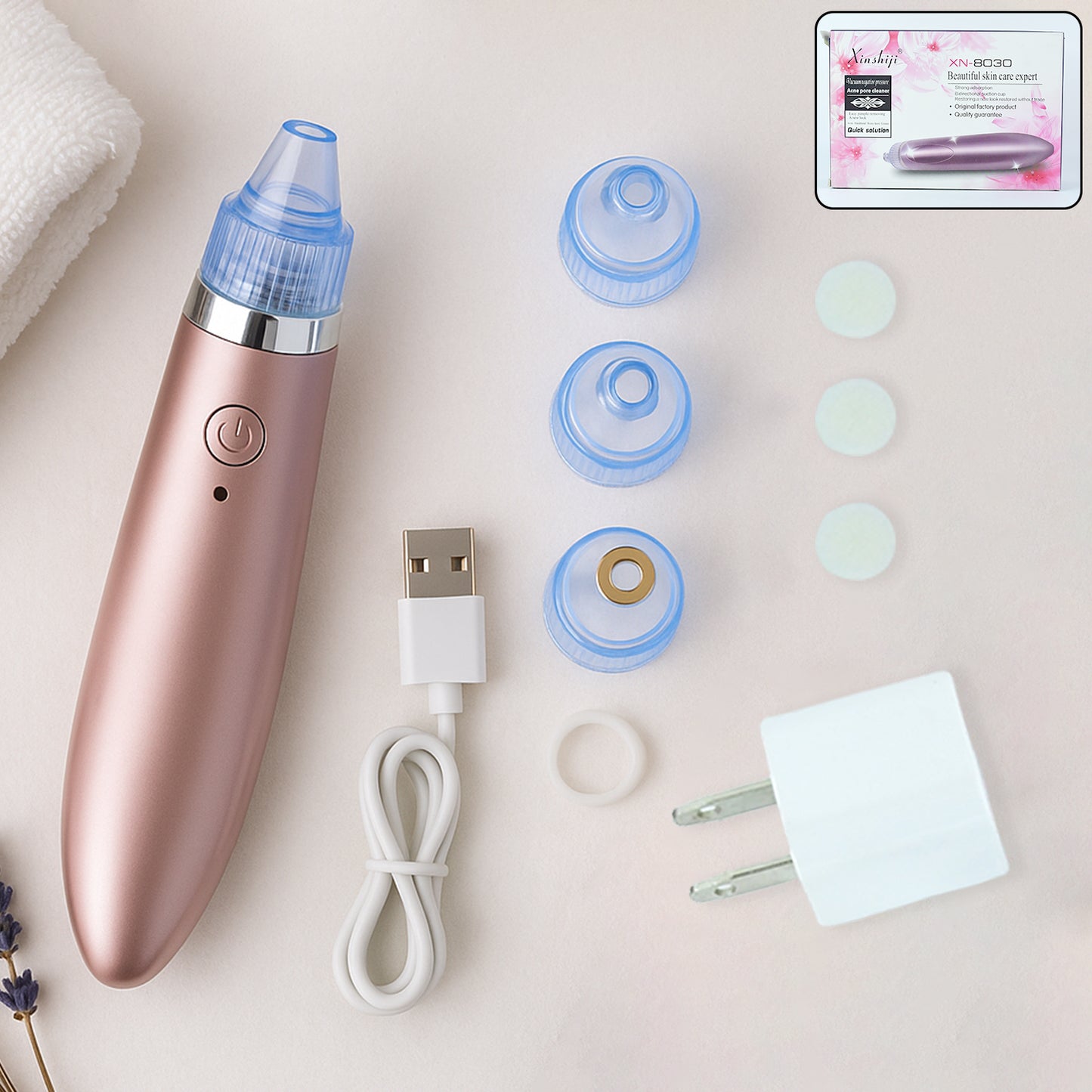 Vacuum Suction Tool With 4 Suction Head For Men And Women (Multi-color 1 Set) (Usb Adapter Included)