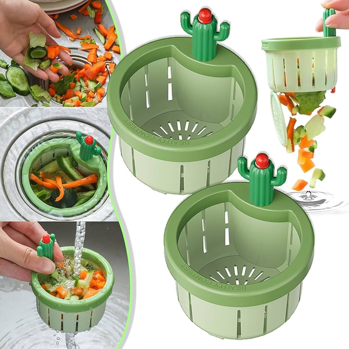 TKitchen™ Plastic Kitchen Sink Drain Strainer (Pack Of 2)