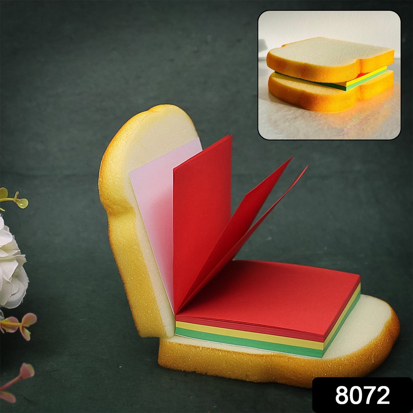 Sandwich Shaped Notepad / Sticky Notes / Memo Pads, Unique Mini Notes (Multicolor)