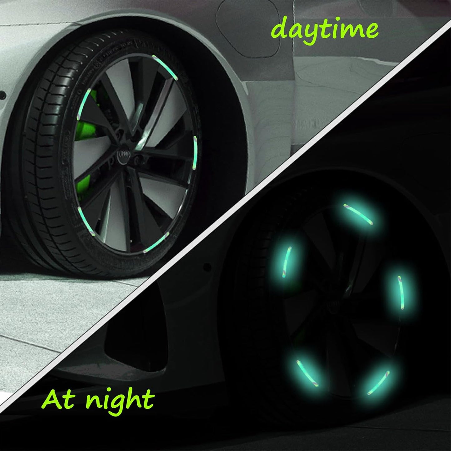 Car Reflective Night Warning Stickers (20 Pcs Set Multicolored)