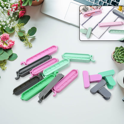 Colorful plastic food bag clips for storage