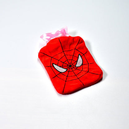 Spiderman hot water bag with cover for menstrual cramps and warmth