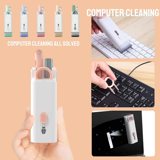 THOE™ 7 in 1 Electronic Cleaner kit 2.0 for Monitor Keyboard, Air pods, Screen Dust with liquid spray