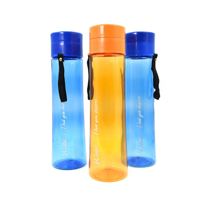 Durable, non-toxic water bottles, 1 liter, pack of 3