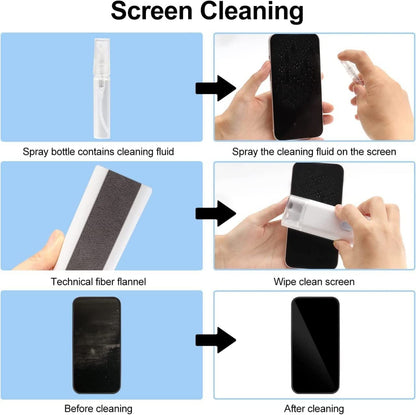 THOE™ 7 in 1 Electronic Cleaner kit 2.0 for Monitor Keyboard, Air pods, Screen Dust with liquid spray