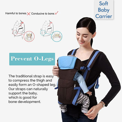 Baby carrier with four adjustable modes and easy-to-use sling design.