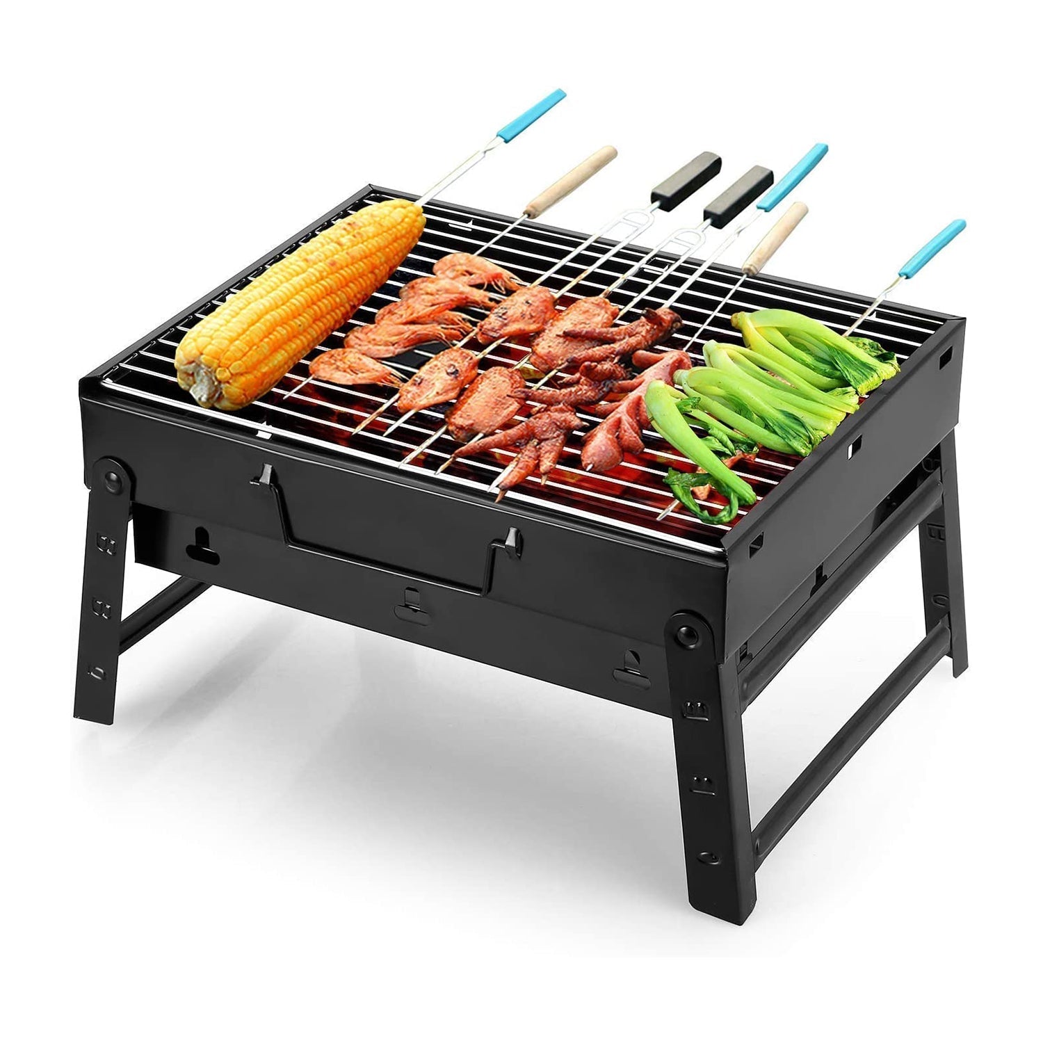 Portable barbecue grill for easy grilling at home