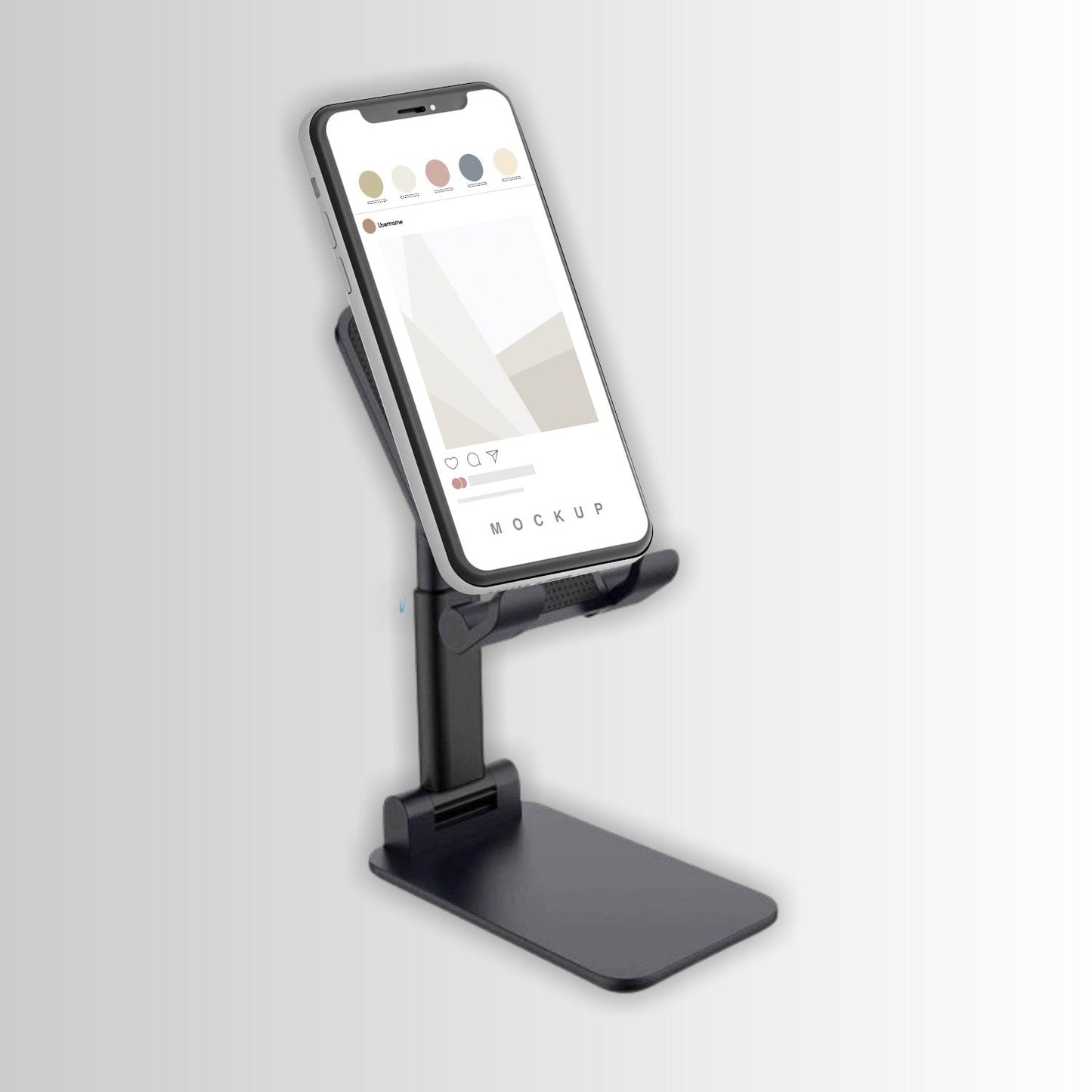 Adjustable mobile holder for comfortable viewing angles