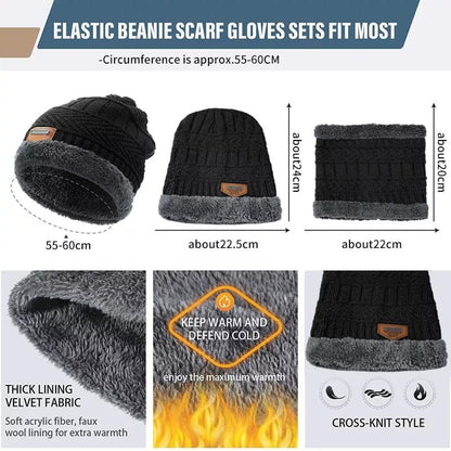 Coral Fleece Scarf & Beanie cap For Men & Women (Black, Free Size)