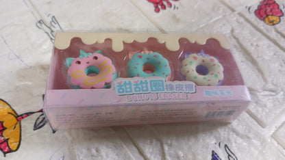 Cute donut erasers perfect for school gifts