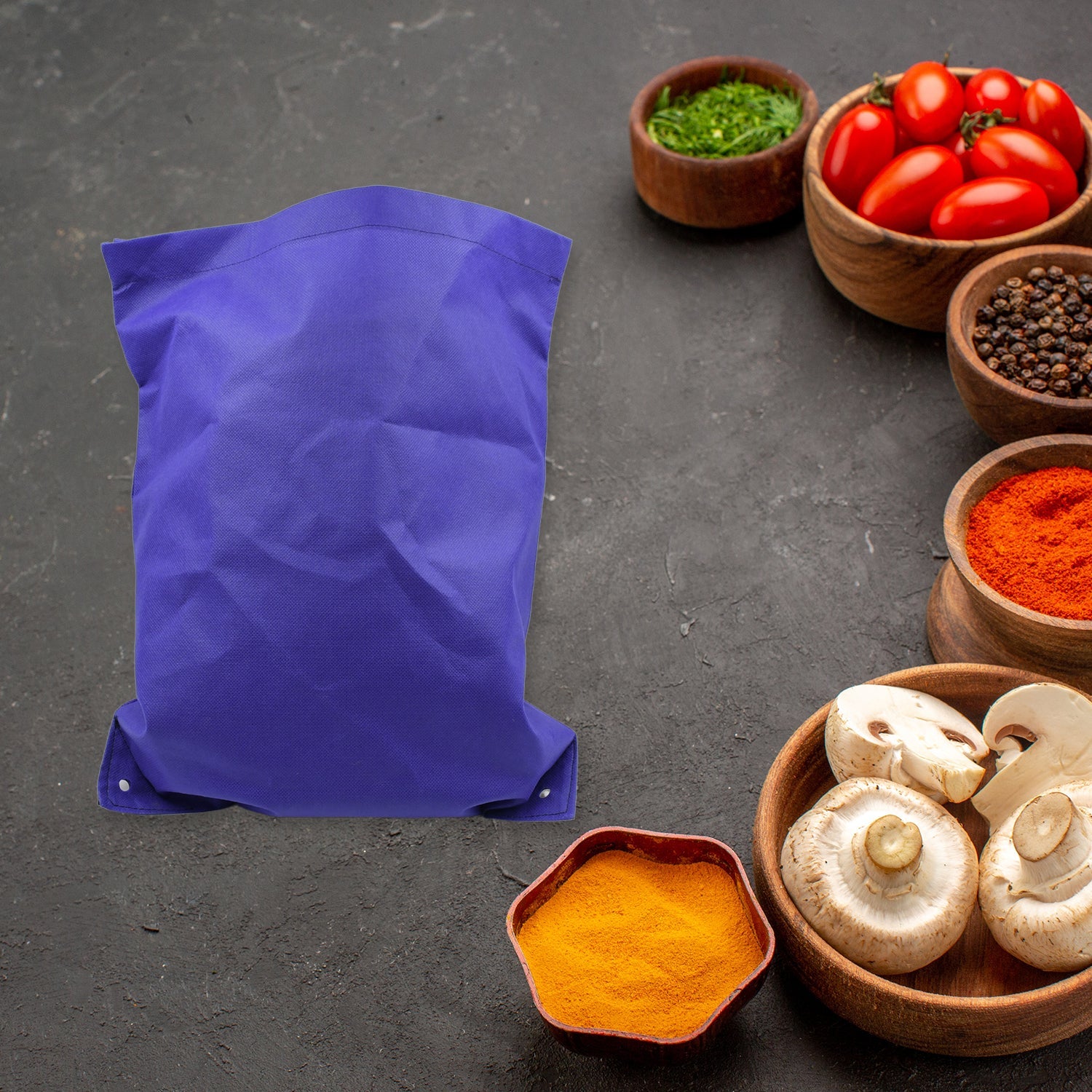 Small grocery bag without handle, reusable and portable.