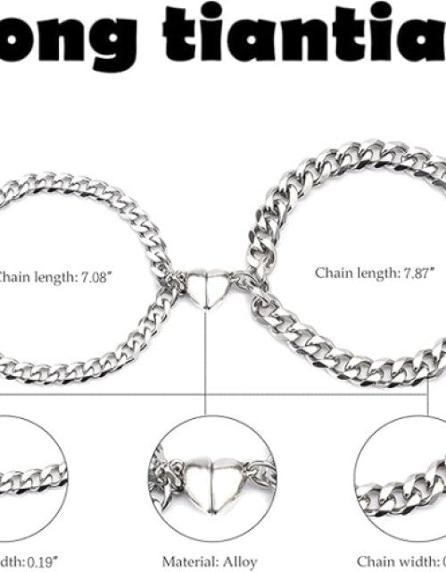 2PCS Matching Heart Bracelets for Couples