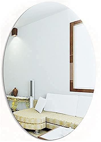 Premium 3D Mirror Sticker Oval Shape  (Pack of 2)
