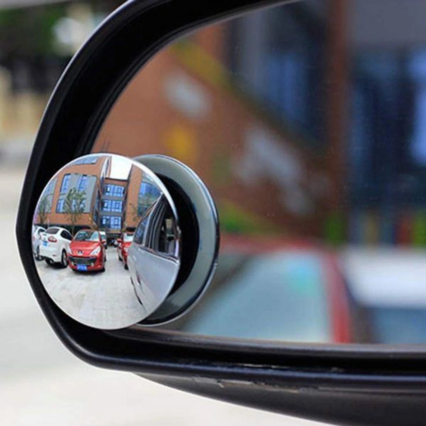 THOX™ Premium Blind Spot Round Wide-Angle Adjustable Convex Rear View Mirror (Pack of 2)