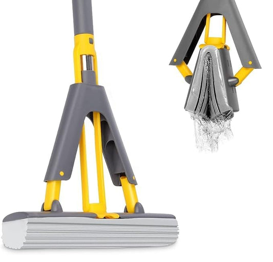 Floor Cleaning Foldable Squeeze Sponge Mop