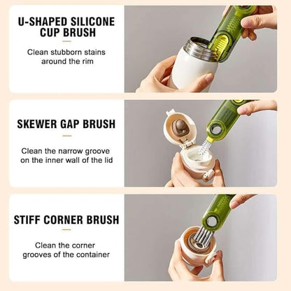 360° Rotating 3 in 1 Multifunctional Cleaning Brush, Bottle Cleaning Brush, Cup Cleaner Brush