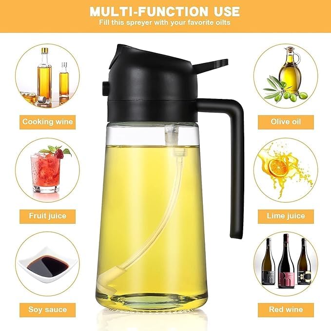 2-in-1 Large Capacity Multi-Function Glass Oil Pot