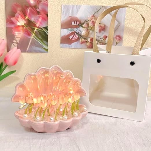 Tulip Night Light Flower Lamp Shell Light - DIY