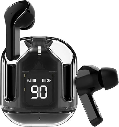 THOE Wireless Bluetooth In Ear Earbuds, Transparent Charging Case, Active Noise Cancellation