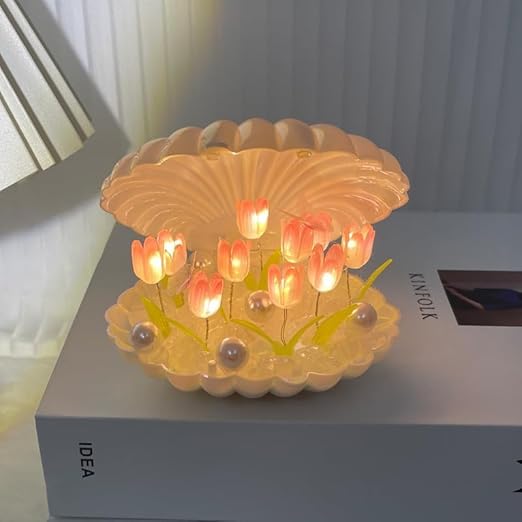 Tulip Night Light Flower Lamp Shell Light - DIY