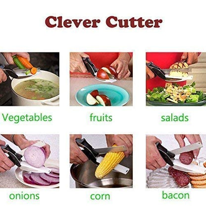 Premium Stainless Steel 4 In 1 Clever Cutter Black