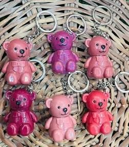 Matte Lipstick with Keychain Bear Design (Pack of 2, Assorted)