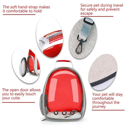 Pet Cat, Small Dog Carrying Bag Pet Backpacks Breathable Portable and Transparent