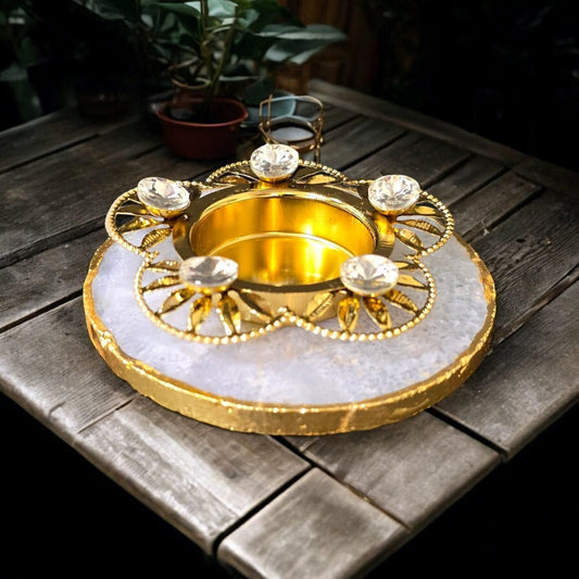 Elegant Stone Diya For Diwali & Festivals