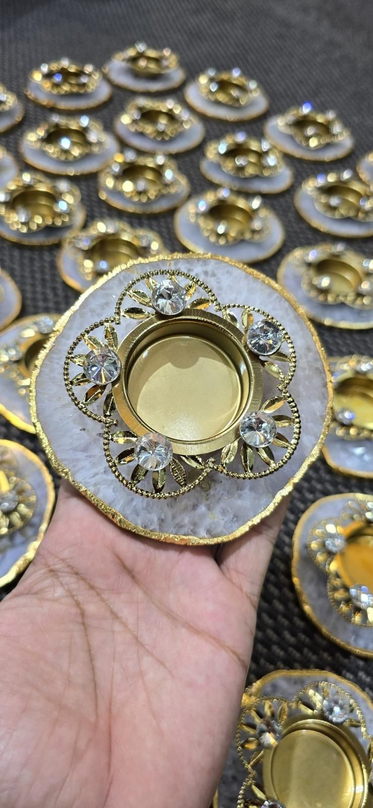 Elegant Stone Diya For Diwali & Festivals