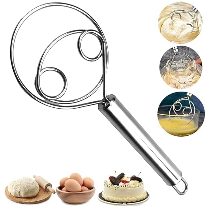 Premium Stainless Steel Dough Whisk