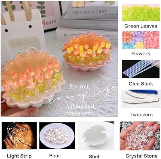 Tulip Night Light Flower Lamp Shell Light - DIY