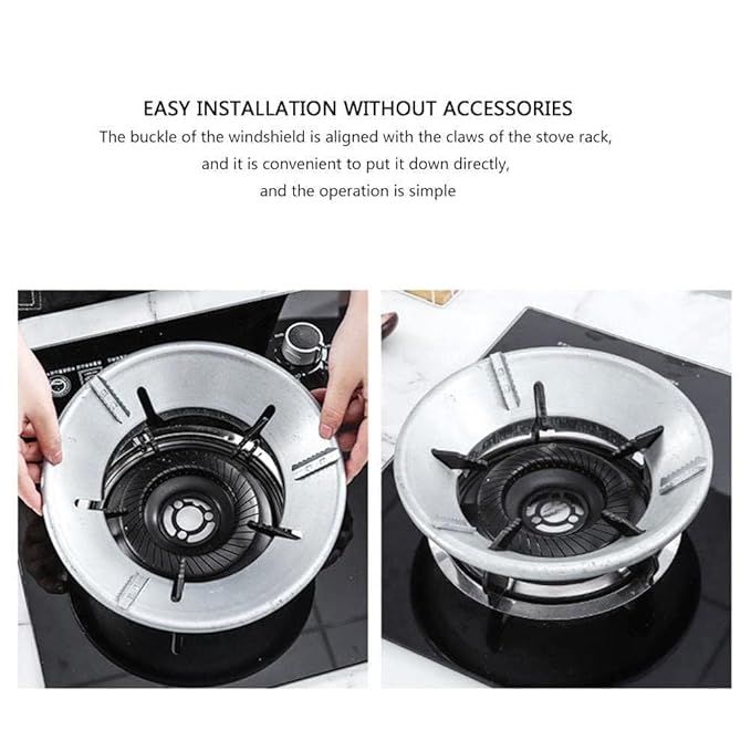 Gas Saver and Windproof Burner Stand [Saves gas by 40%]
