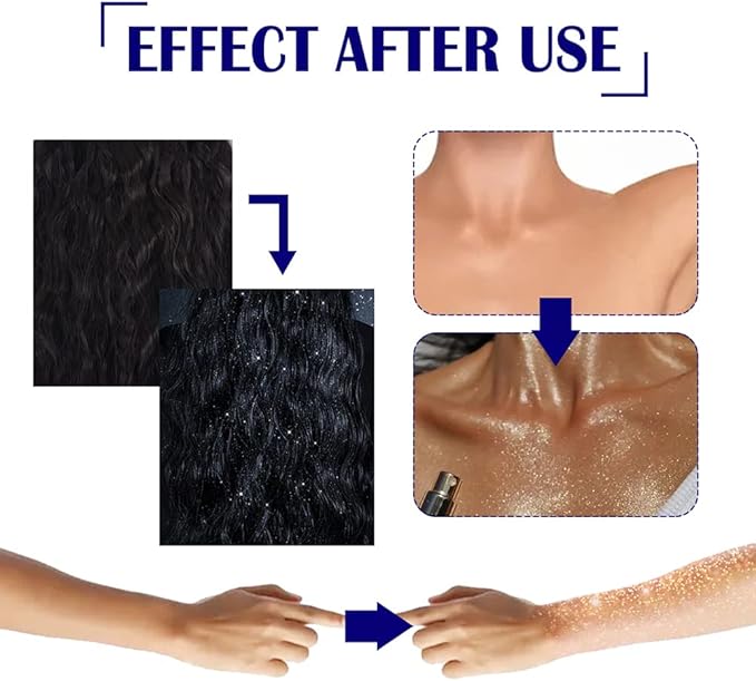 Shimmering Hair and Body Glitter Spray ( Pack Of 2)